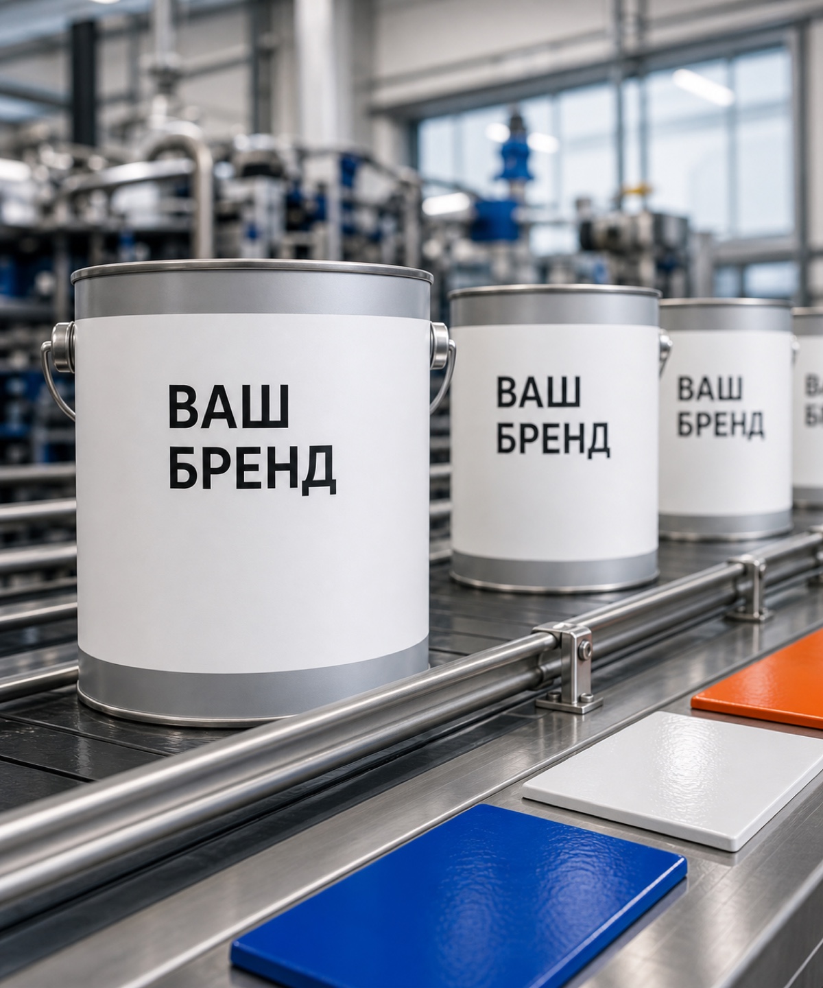 Линия фасовки лакокрасочных материалов под торговой маркой заказчика