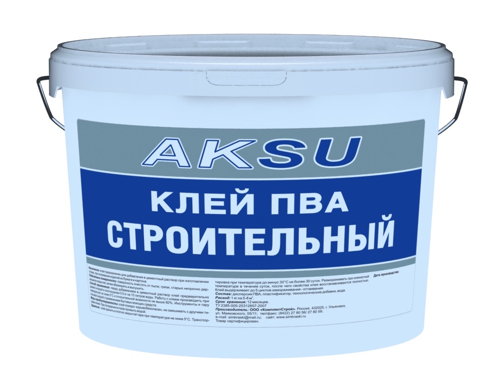 Клей ПВА строительный AKSU