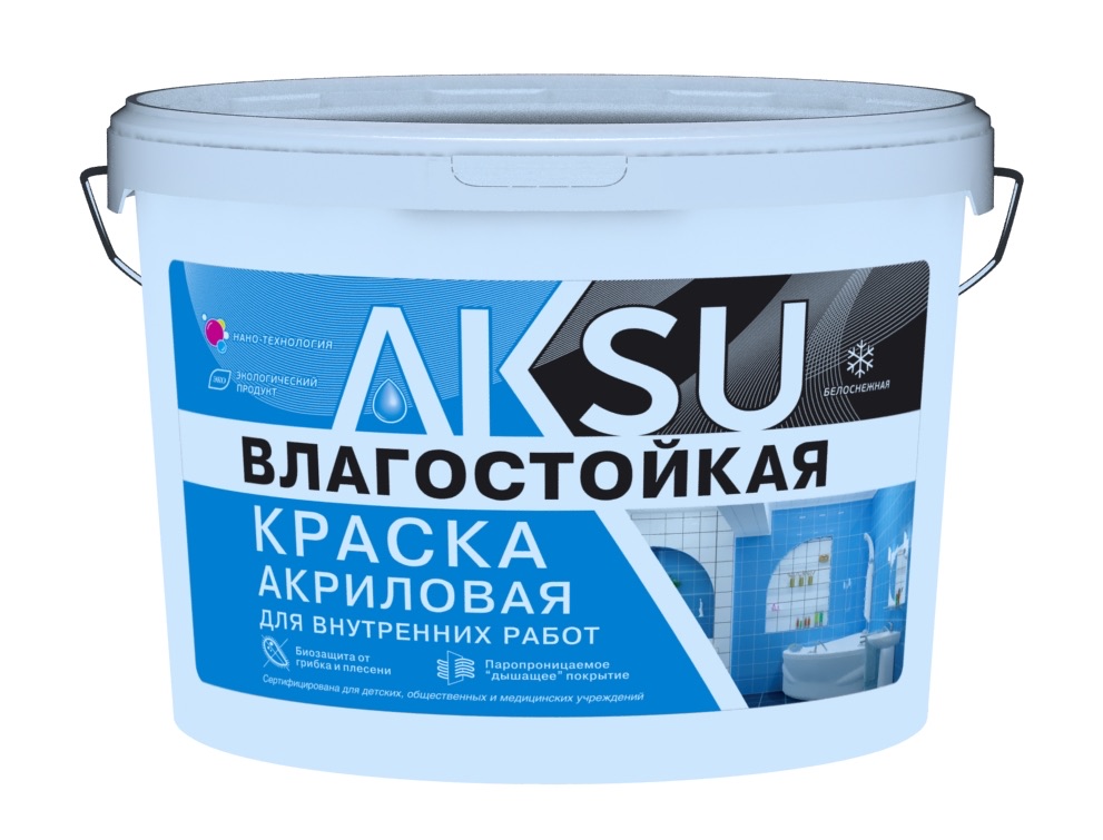 Краска влагостойкая AKSU